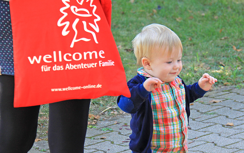 wellcome für das Abenteuer Familie Kleines Kind
