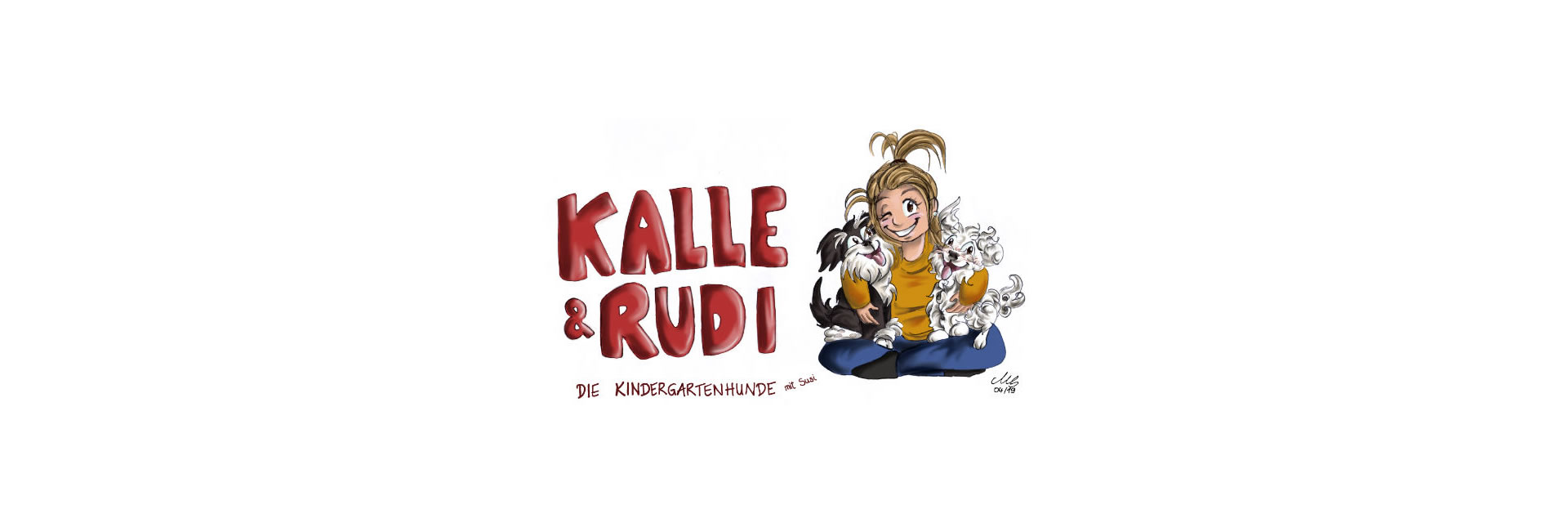 Kalle und Rudi, die Kindergartenhunde (Zeichnung)