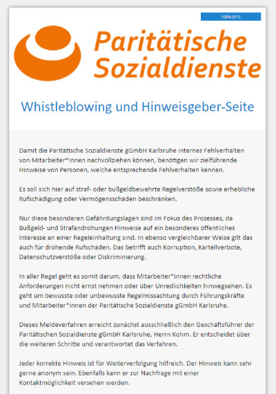 Screenshot der verlinkten Seite